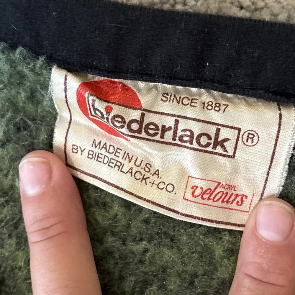 Vintage 90s Biederlack of America Panda Bear Bamboo Throw Blanket Plush 74x56